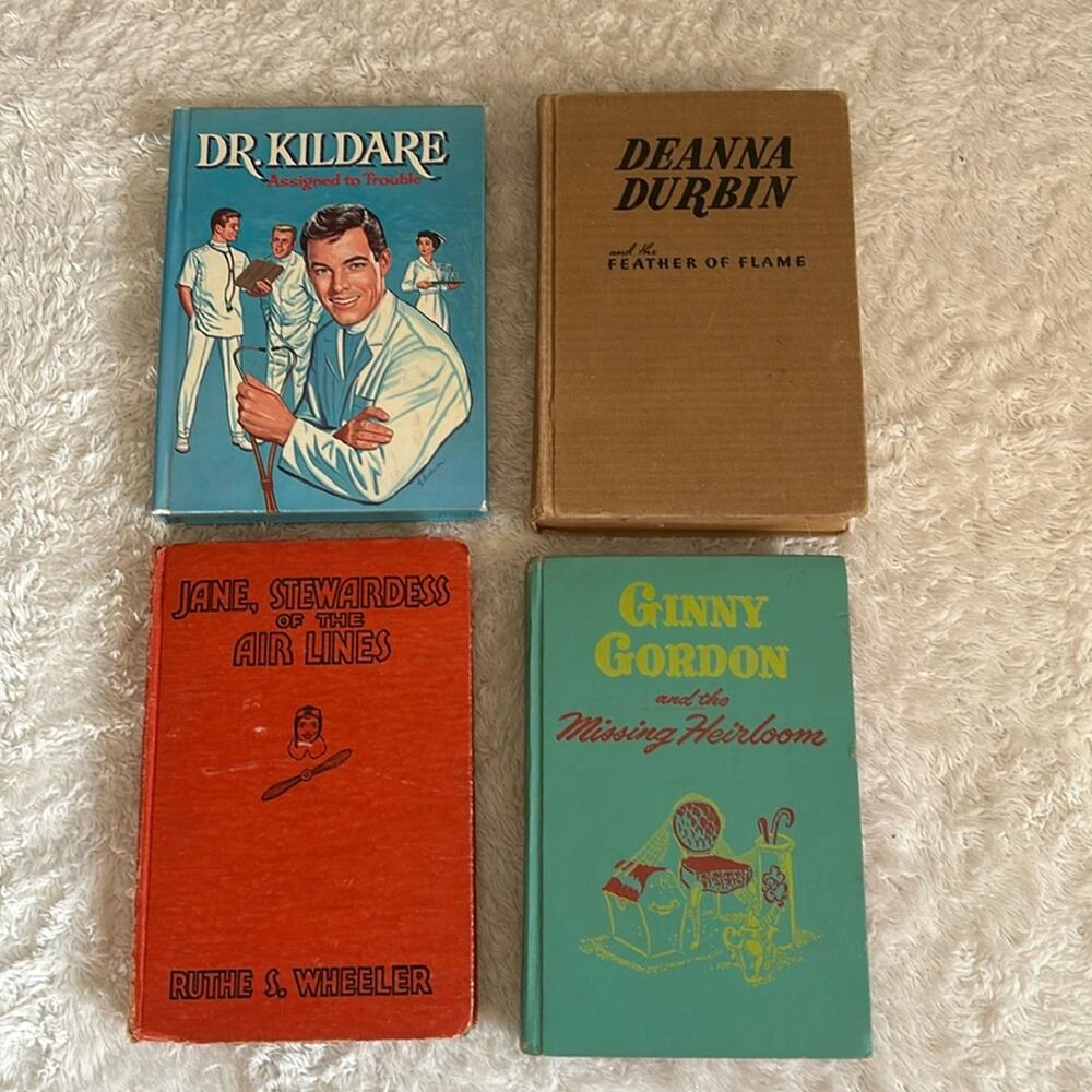Vintage 30s 40s 50s 60s book‎ lot - Ginny Gordon, Dr Kildare , Deanna Durban